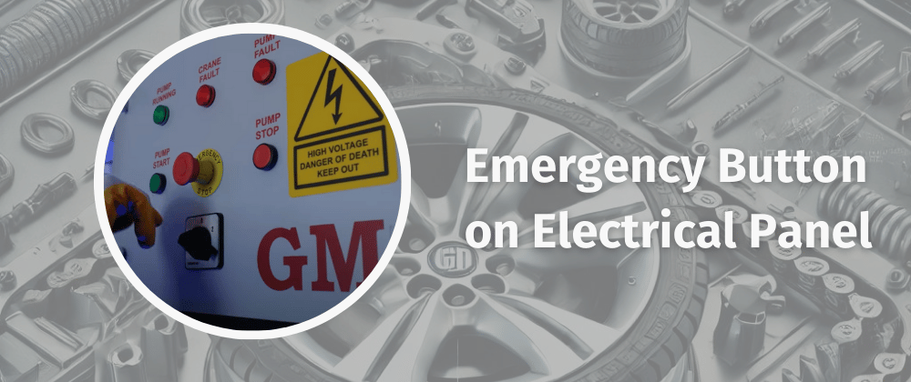 Emergency Button on Run Flat Machine